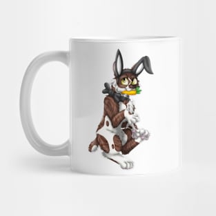 Bobtail BunnyCat: Chocolate Bicolor Tabby (Black) Mug